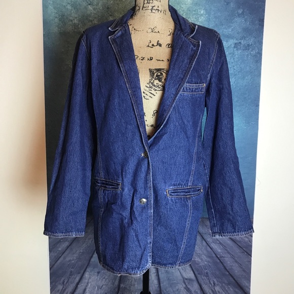 PHD Blue Denim Jacket Blazer Size M - Picture 1 of 6